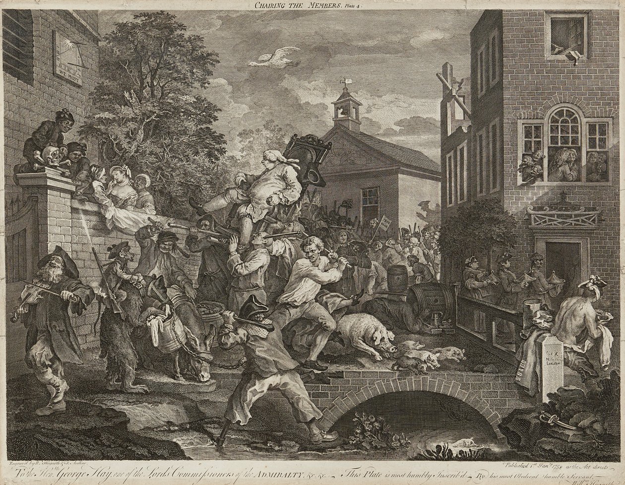 Humours of An Election (Set of Four) by William Hogarth