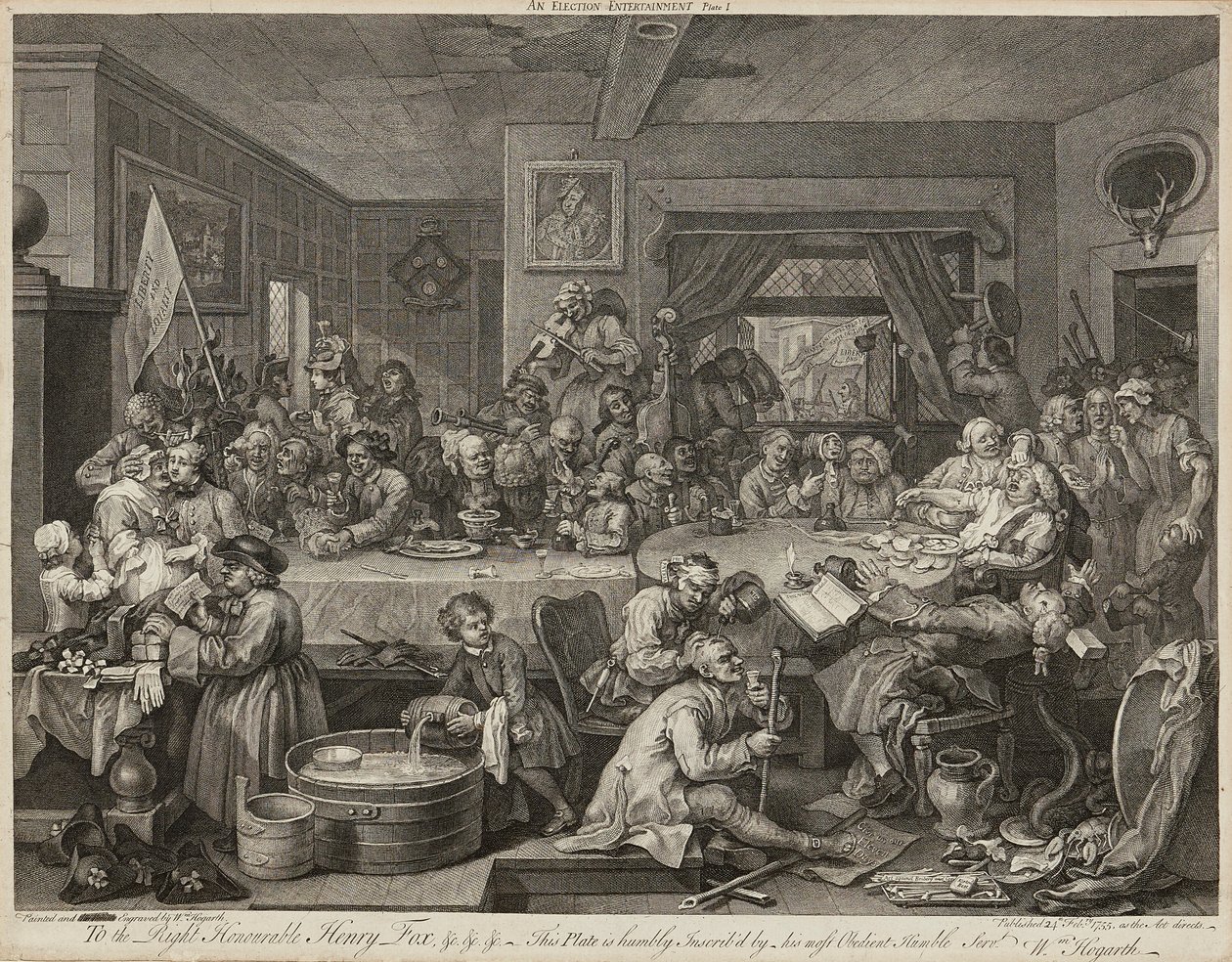 Humours of An Election (Set of Four) by William Hogarth
