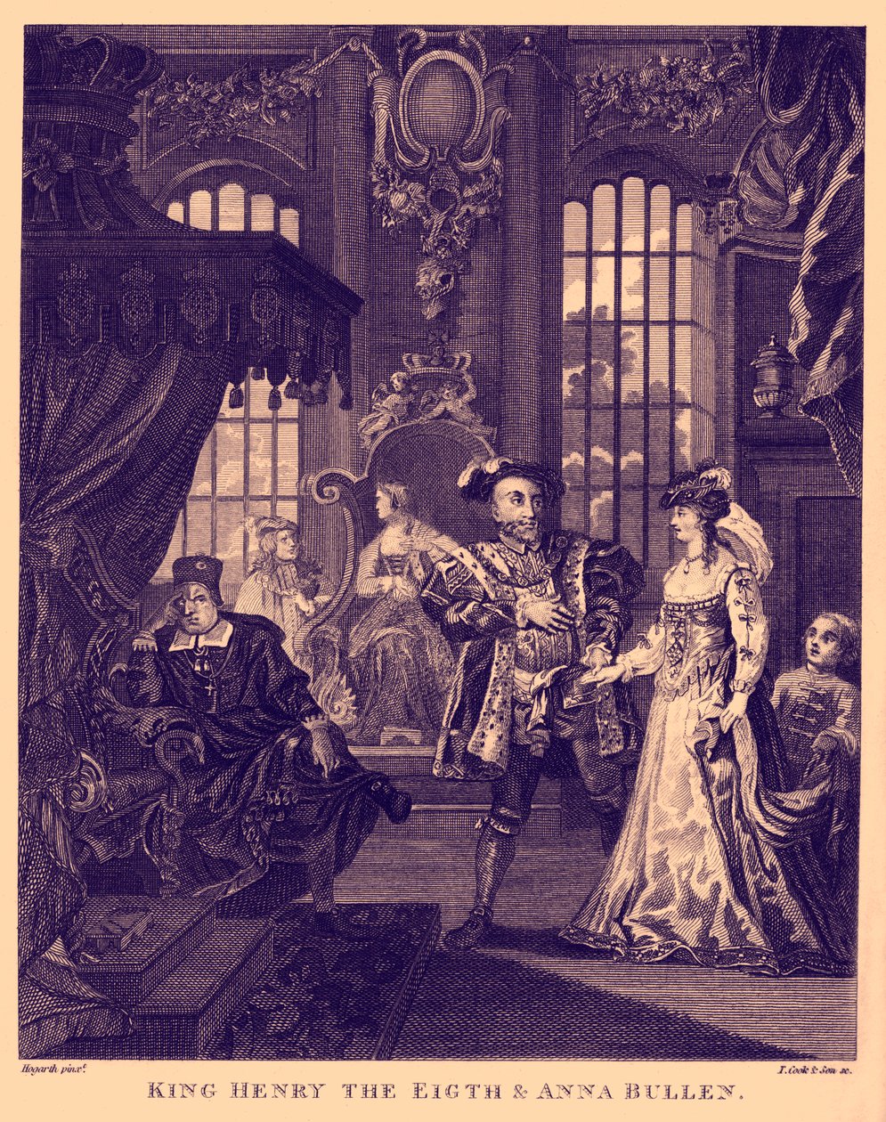 King Henry VIII and Anne Boleyn by William Hogarth