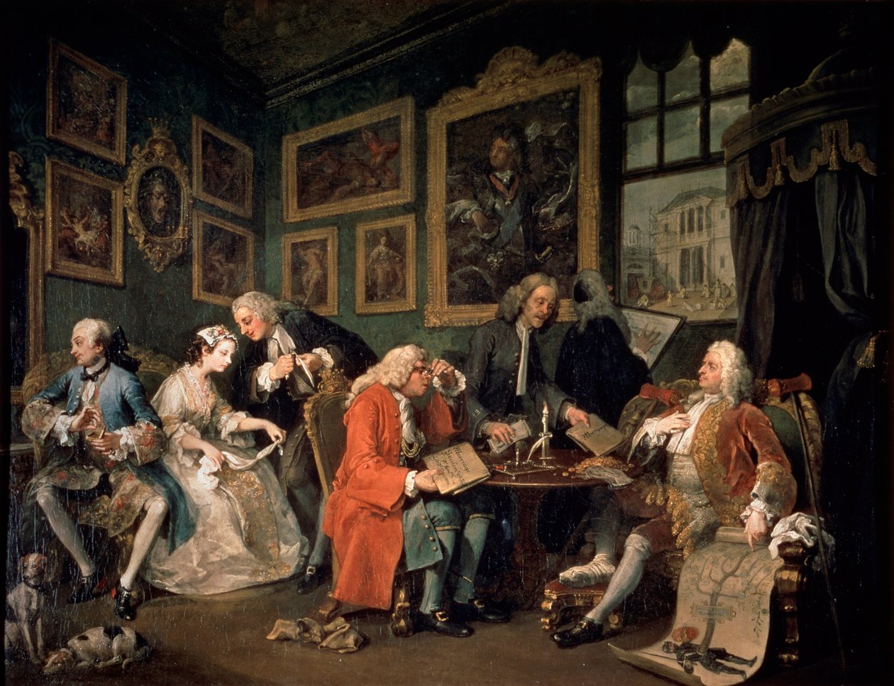 Marriage a la Mode: 1, The Marriage Contract, 1743 by William Hogarth