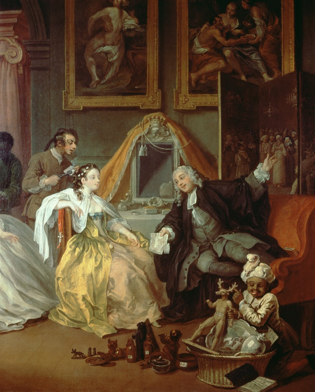 Marriage a la Mode: IV - The Toilette (detail) by William Hogarth