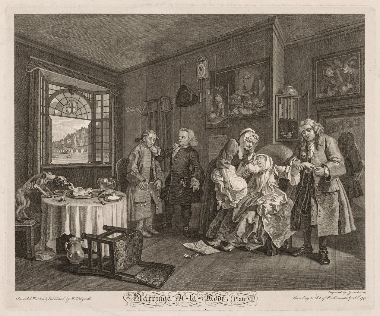Marriage à la Mode: The Death of the Countess by William Hogarth