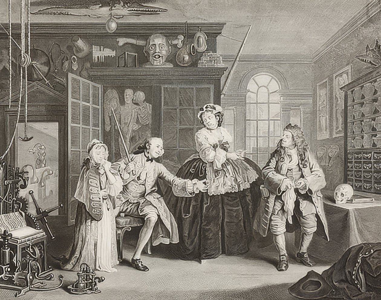 Marriage à la Mode. Plate 3: The Inspection. 1745 by William Hogarth