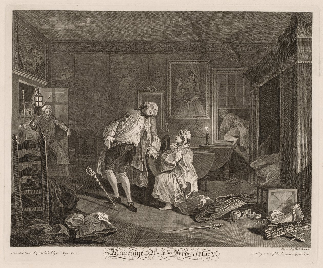 Marriage à la Mode: The Death of the Earl by William Hogarth