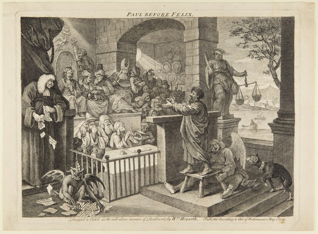 Paul before Felix by William Hogarth
