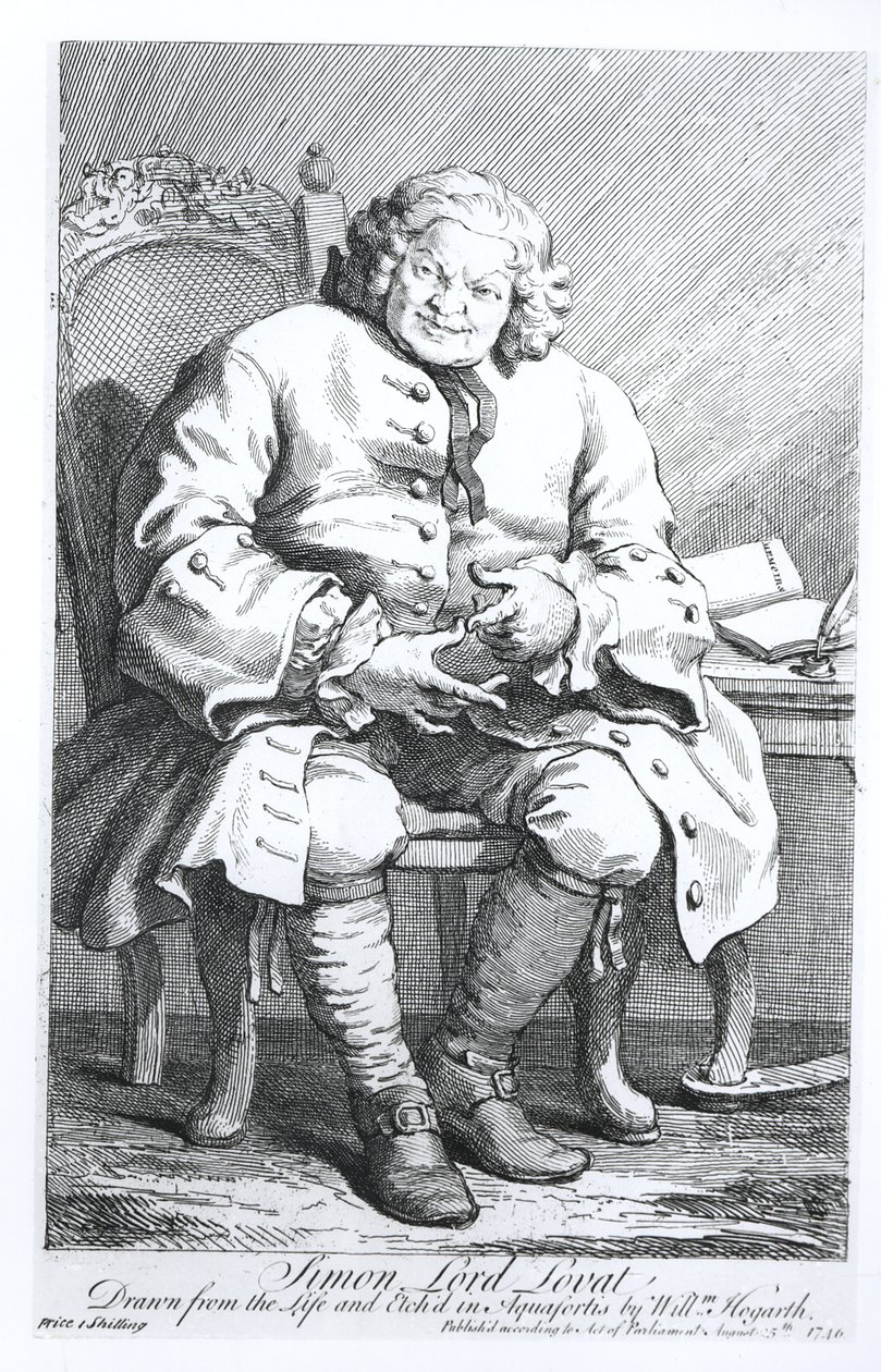 Portrait of Simon Fraser, Lord Lovat (c.1667-1747) 25 August 1746 by William Hogarth