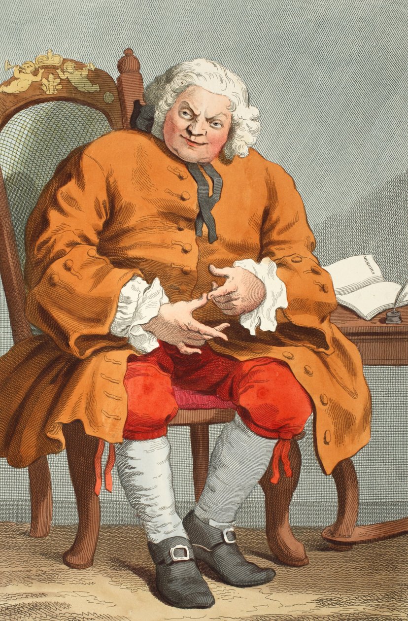 Portrait of Simon Fraser, Lord Lovat, 25 August 1746, illustration from 
