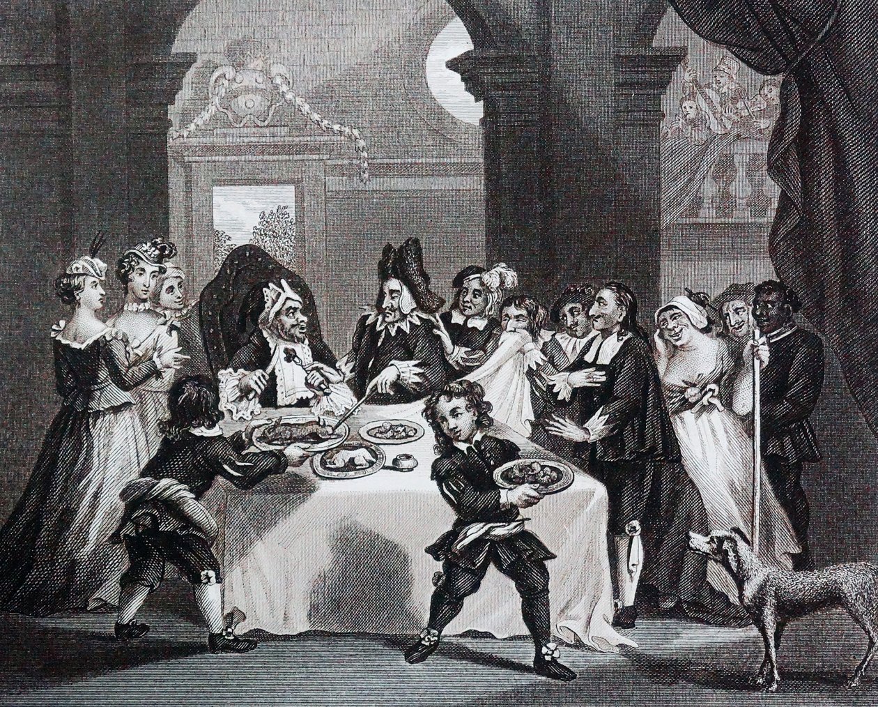 Sancho at the Feast, Starved by his Physician by William Hogarth