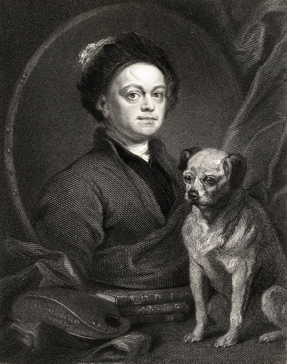 Self Portrait, from Gallery of Portraits, published in 1833 by William Hogarth