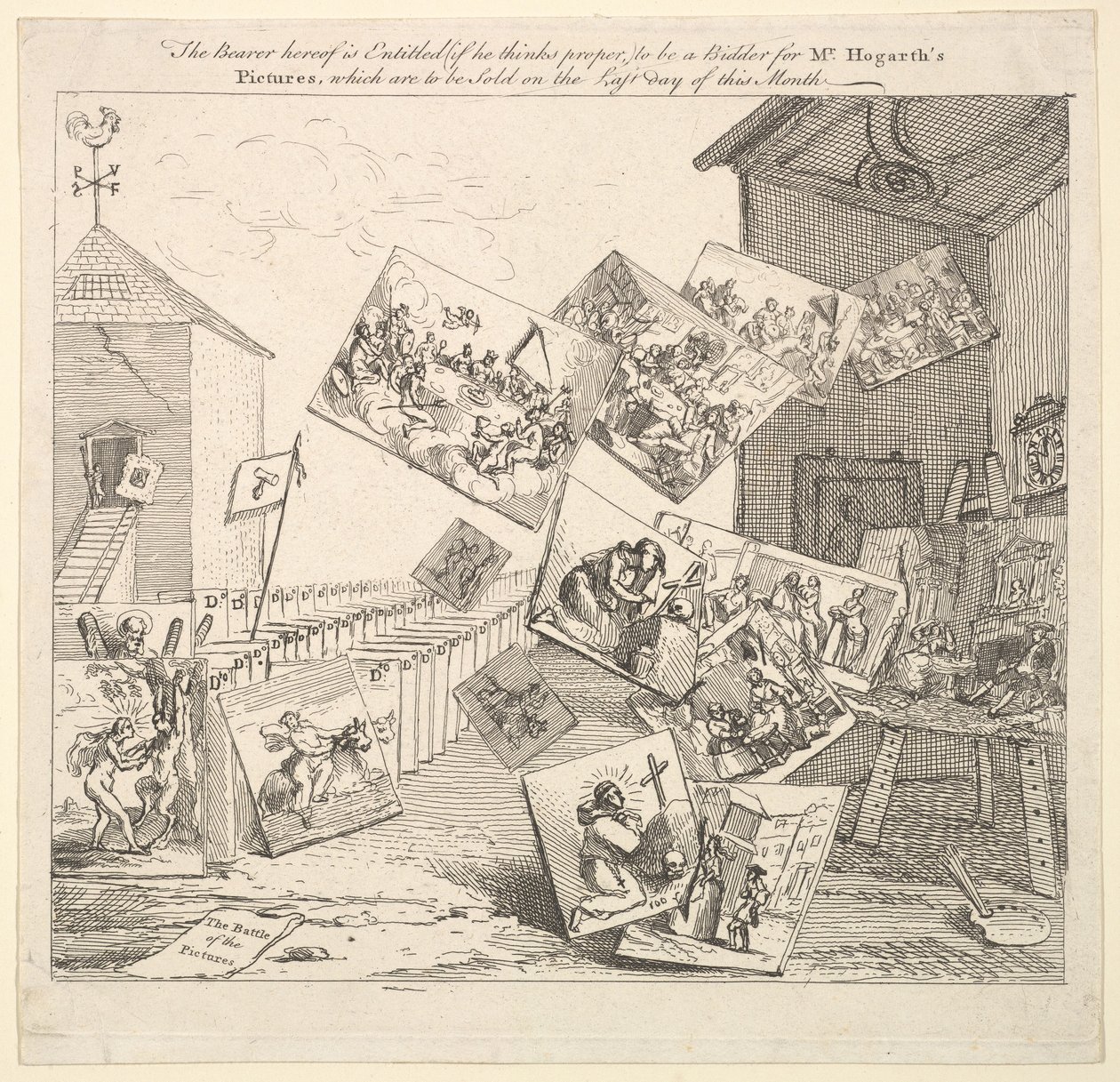 The Battle of the Pictures by William Hogarth