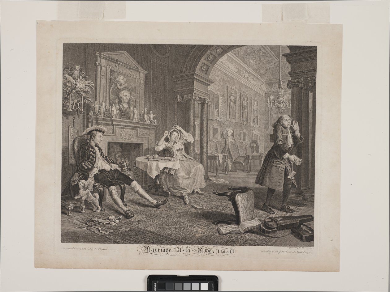 The Breakfast Scene: Marriage À La Mode, Plate 2 by William Hogarth