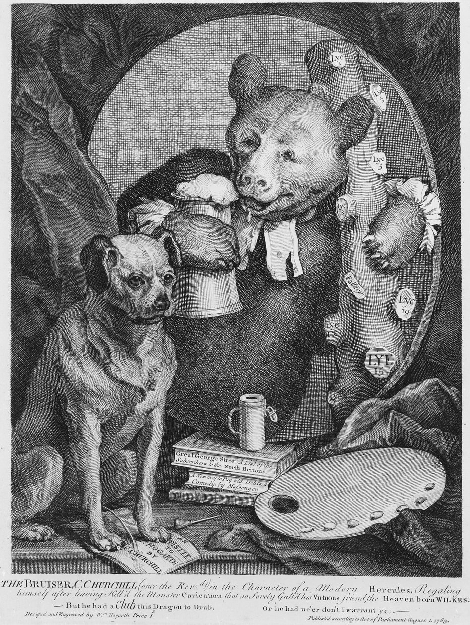 The Bruiser Charles Churchill, Once the Reverend, in the Character of a Russian Hercules, 1763 by William Hogarth