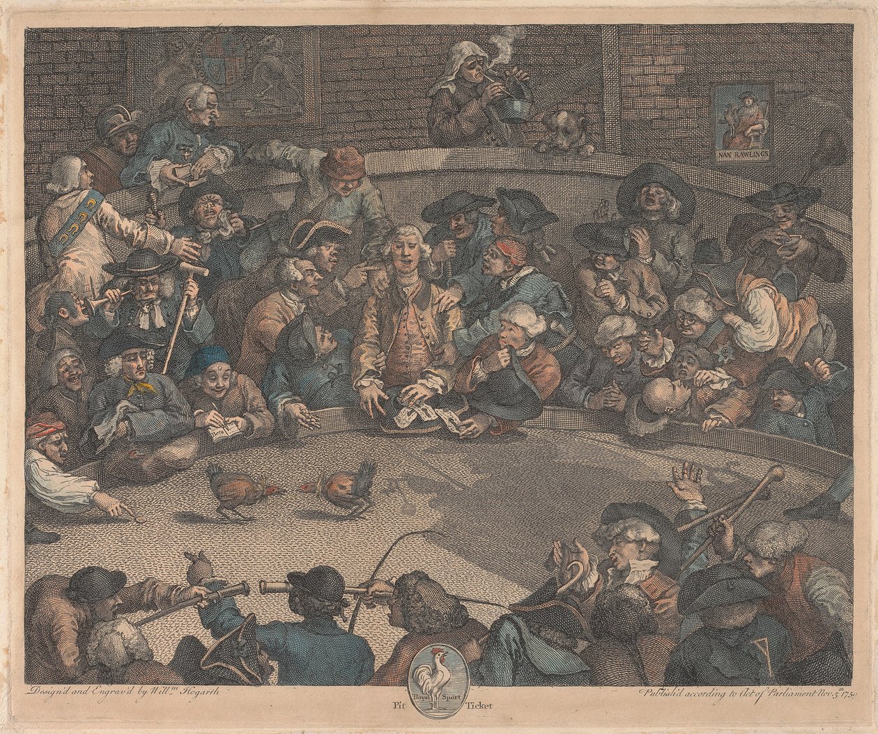 Royal Sport, Pit Ticket by William Hogarth