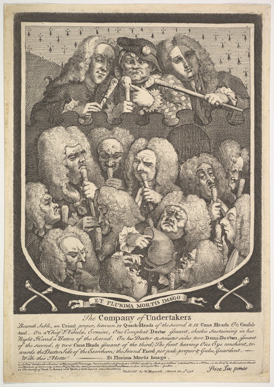 The Company of Undertakers by William Hogarth