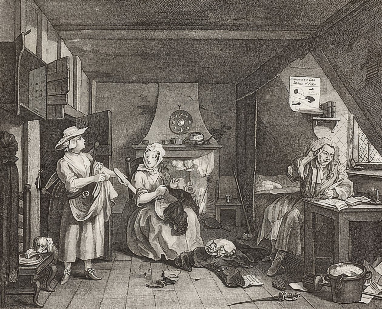The Distressed Poet. 1736/40 by William Hogarth