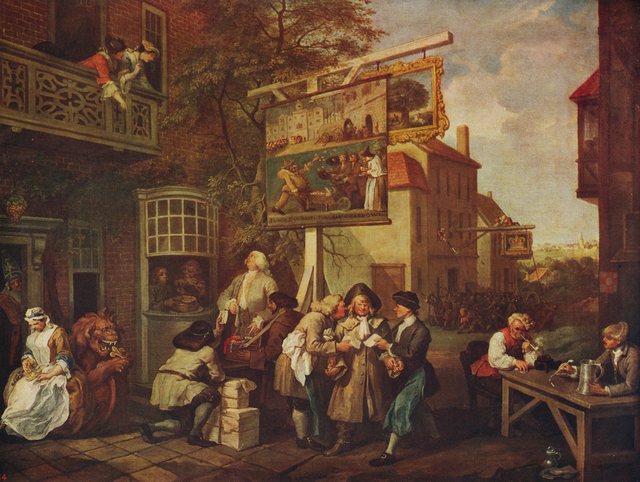 The Election: Canvassing for Votes by William Hogarth