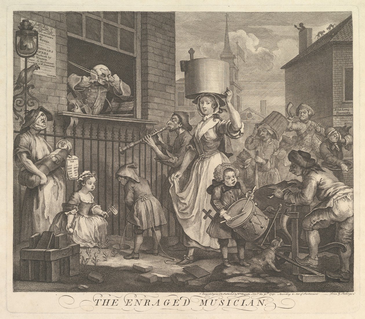 The Enraged Musician by William Hogarth