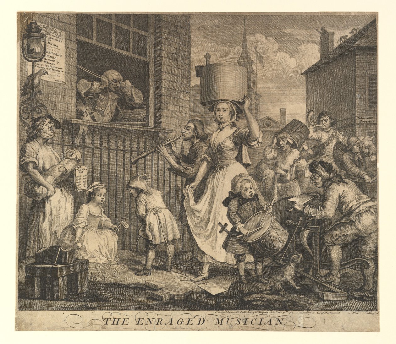 The Enraged Musician, November 30, 1741 by William Hogarth