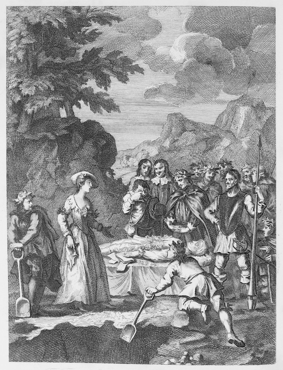 The Funeral of Chrysostom and Marcella Vindicating Herself by William Hogarth