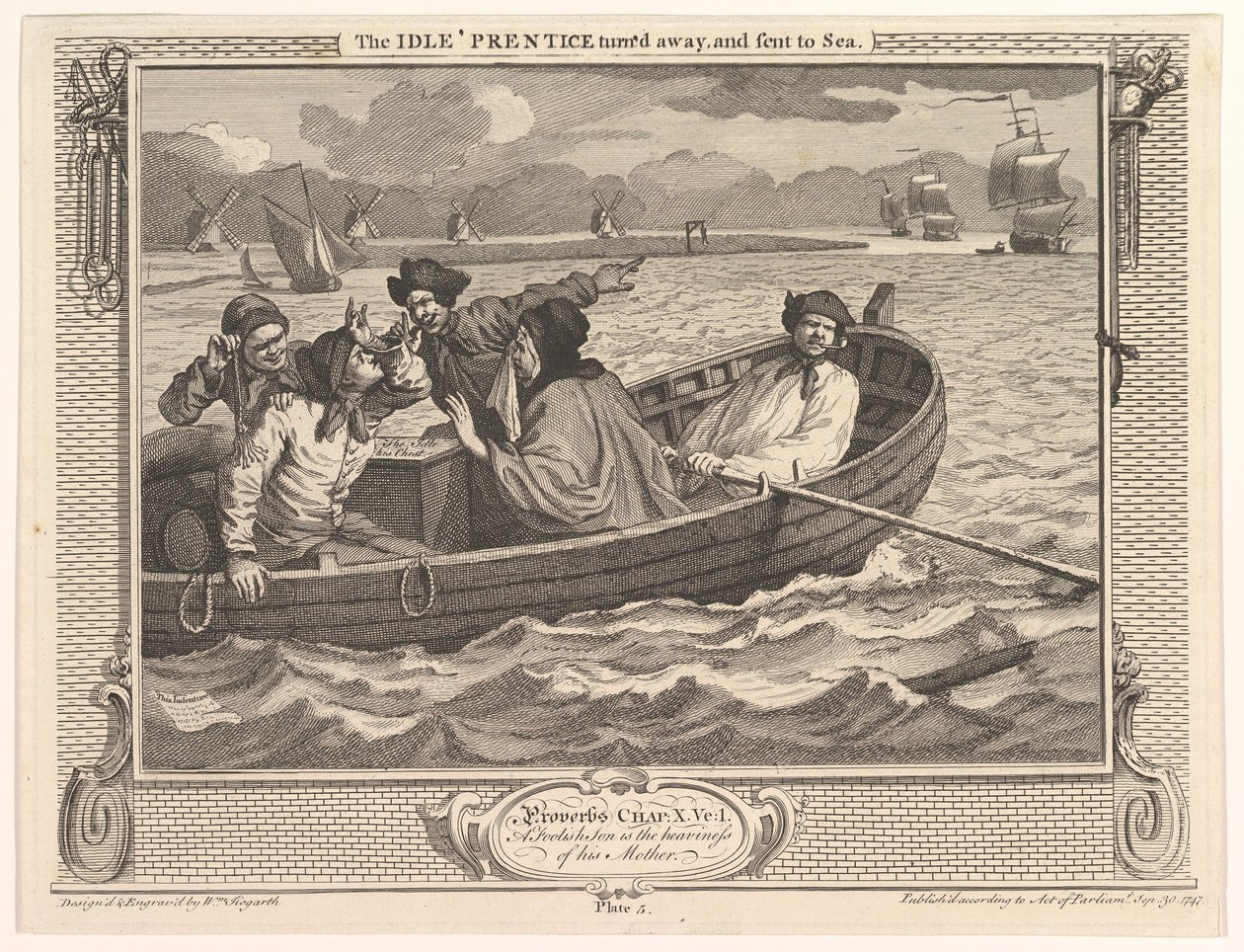 The Idle Prentice Turned Away and Sent to Sea by William Hogarth
