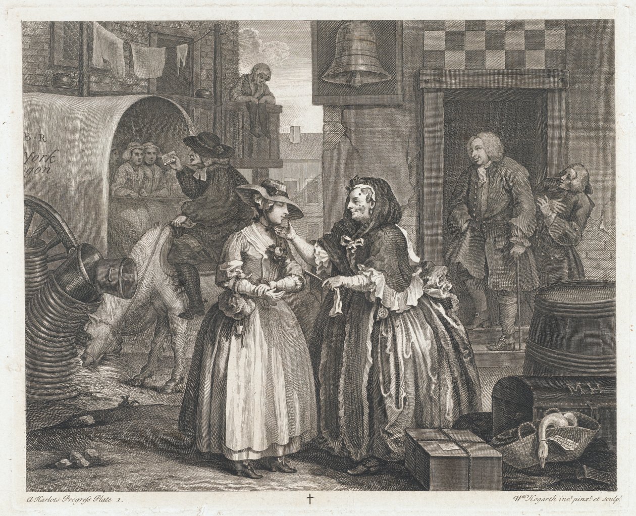The Innocent Girl Becomes a Harlot by William Hogarth