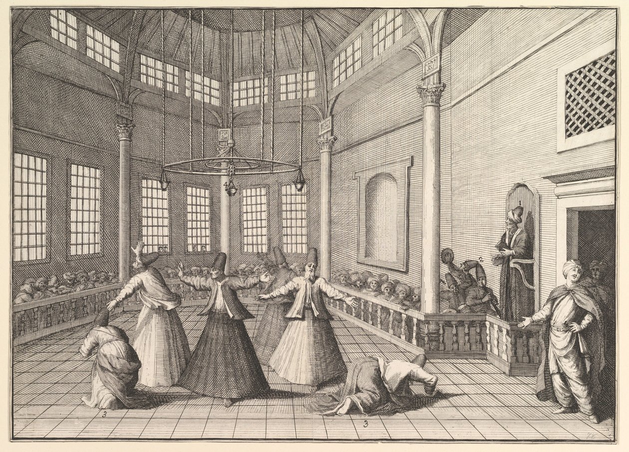 The Inside of a Mosque, the Dervishes Dancing by William Hogarth