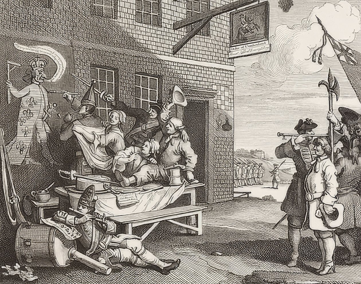The Invasion, Plate 2: England. 1756 by William Hogarth