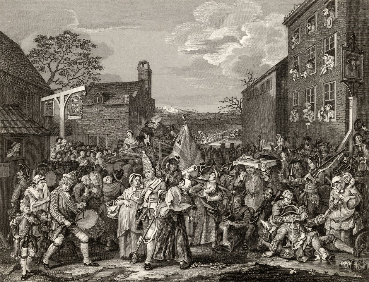 The March to Finchley, engraved by T.E. Nicholson, from 