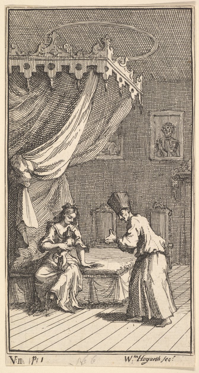 The New Metamorphosis, Plate 5: Fantasio, Transformed into a Lapdog by William Hogarth