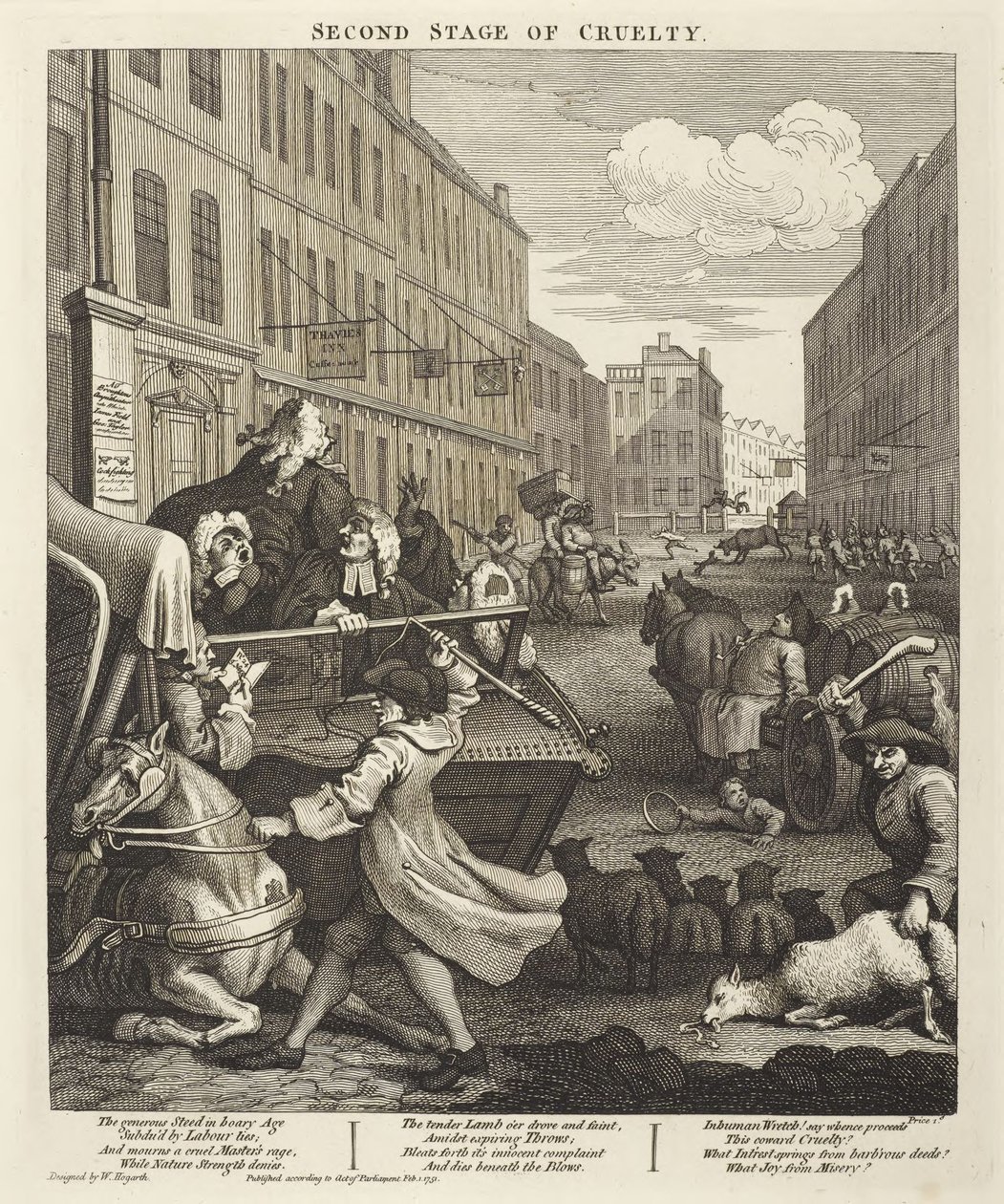 The Second Stage of Cruelty by William Hogarth