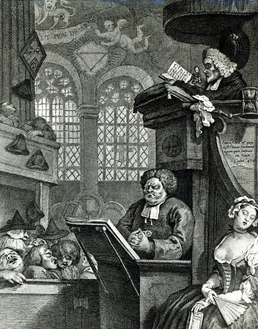 The Sleeping Congregation (1736) by William Hogarth