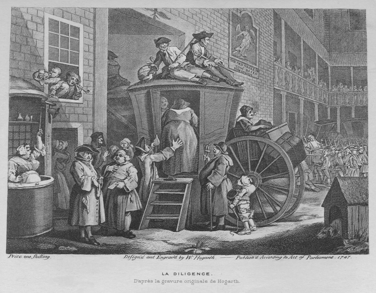 The Stage Coach or Country Inn Yard by William Hogarth