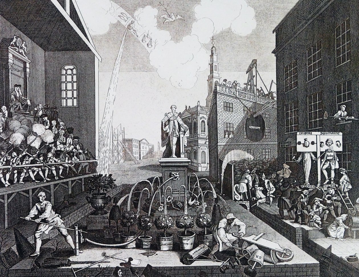 The Times. Plate II 1762 by William Hogarth