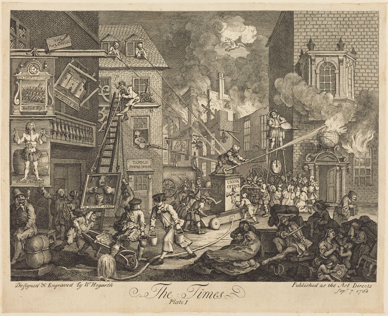 The Times, Plate 1 by William Hogarth