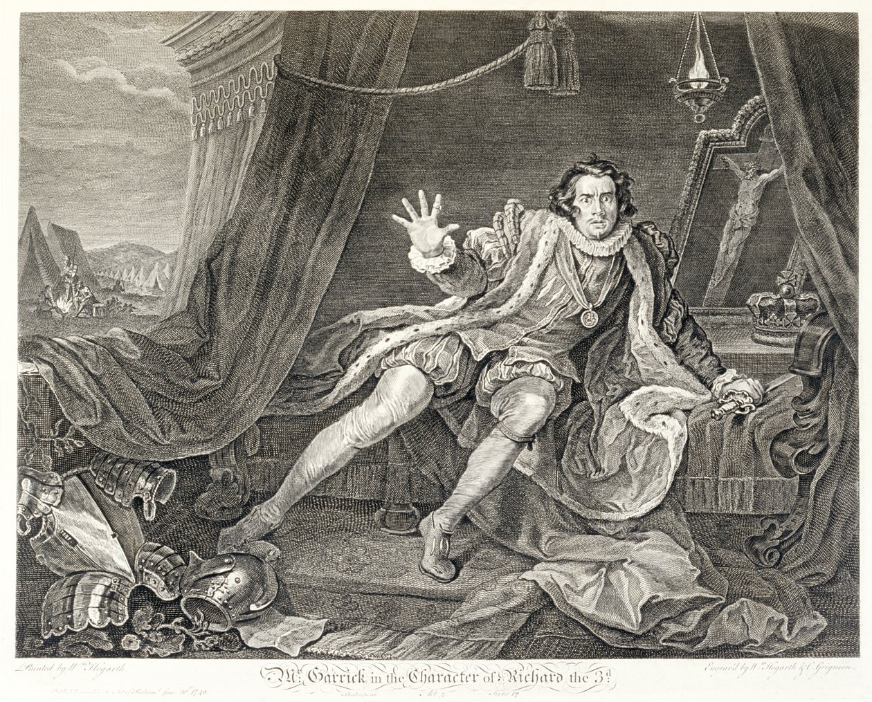The Actor David Garrick in the Role of Richard III by William Hogarth