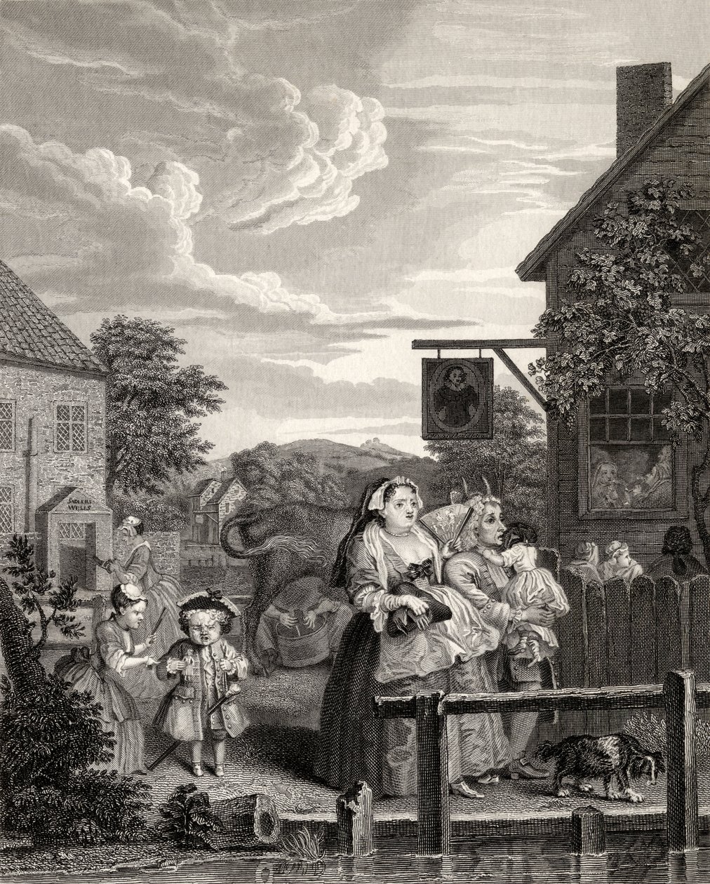 Times of the Day: Evening by William Hogarth