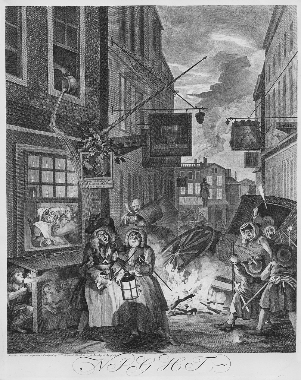 Times of the Day, Night by William Hogarth
