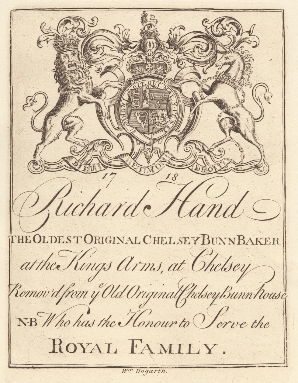 Trade Sheet for: Richard Hand, The Oldest Original Chelsey Bunn Baker at the King