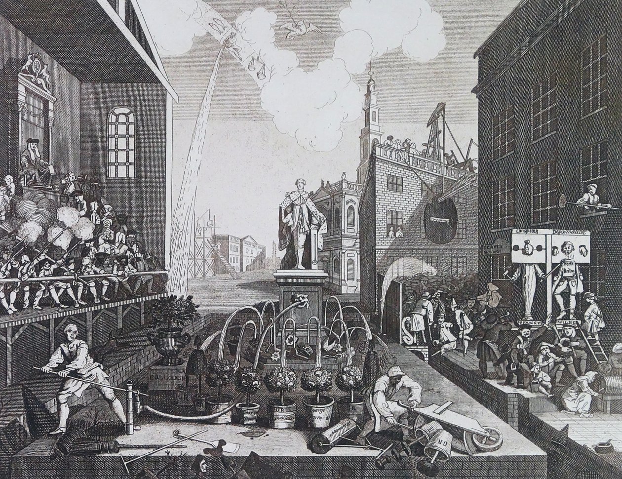 Two Criminals in a Pillory or Stocks in London by William Hogarth