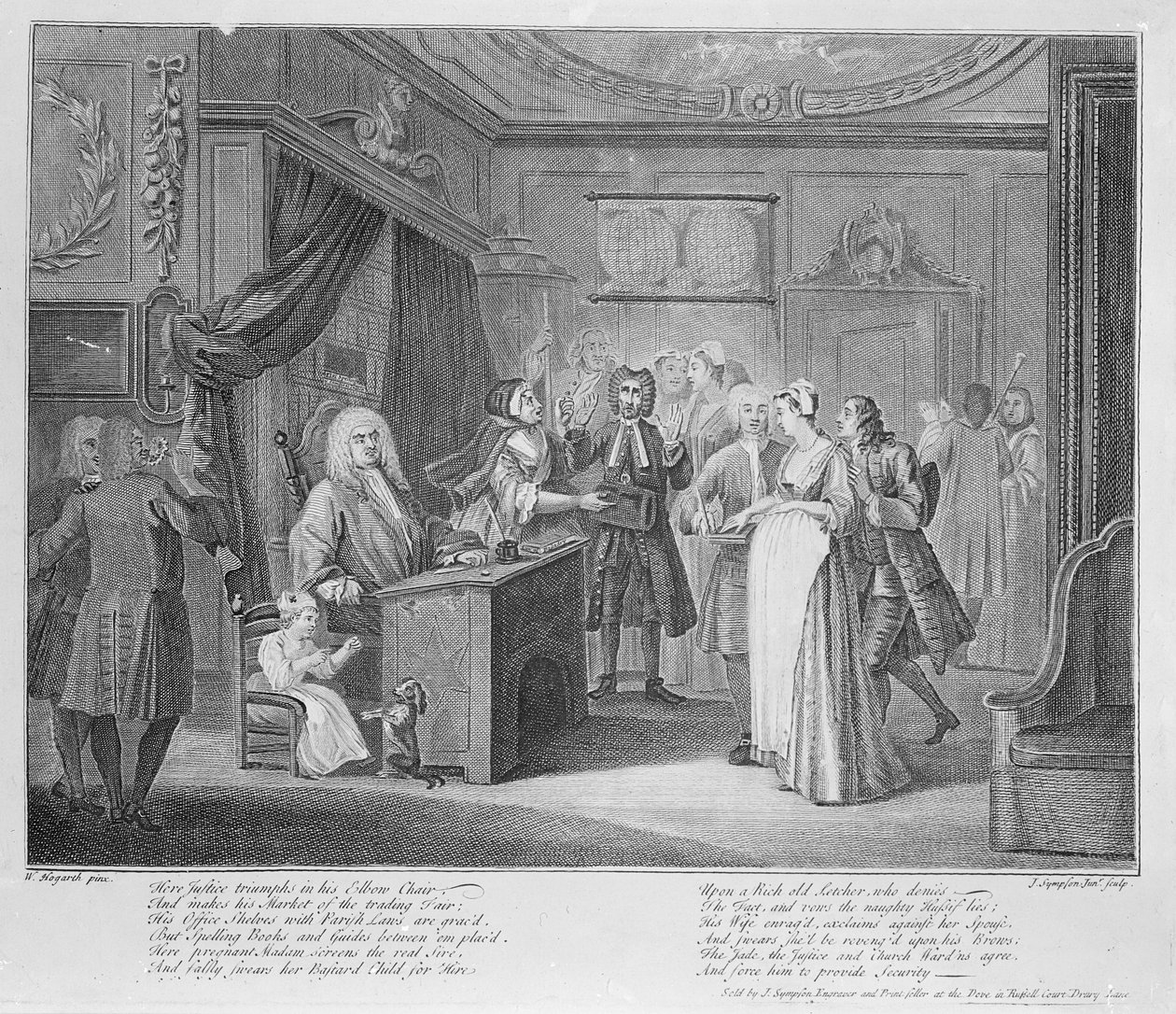 Woman Swearing a Child to a Grave Citizen, c.1735 by William Hogarth