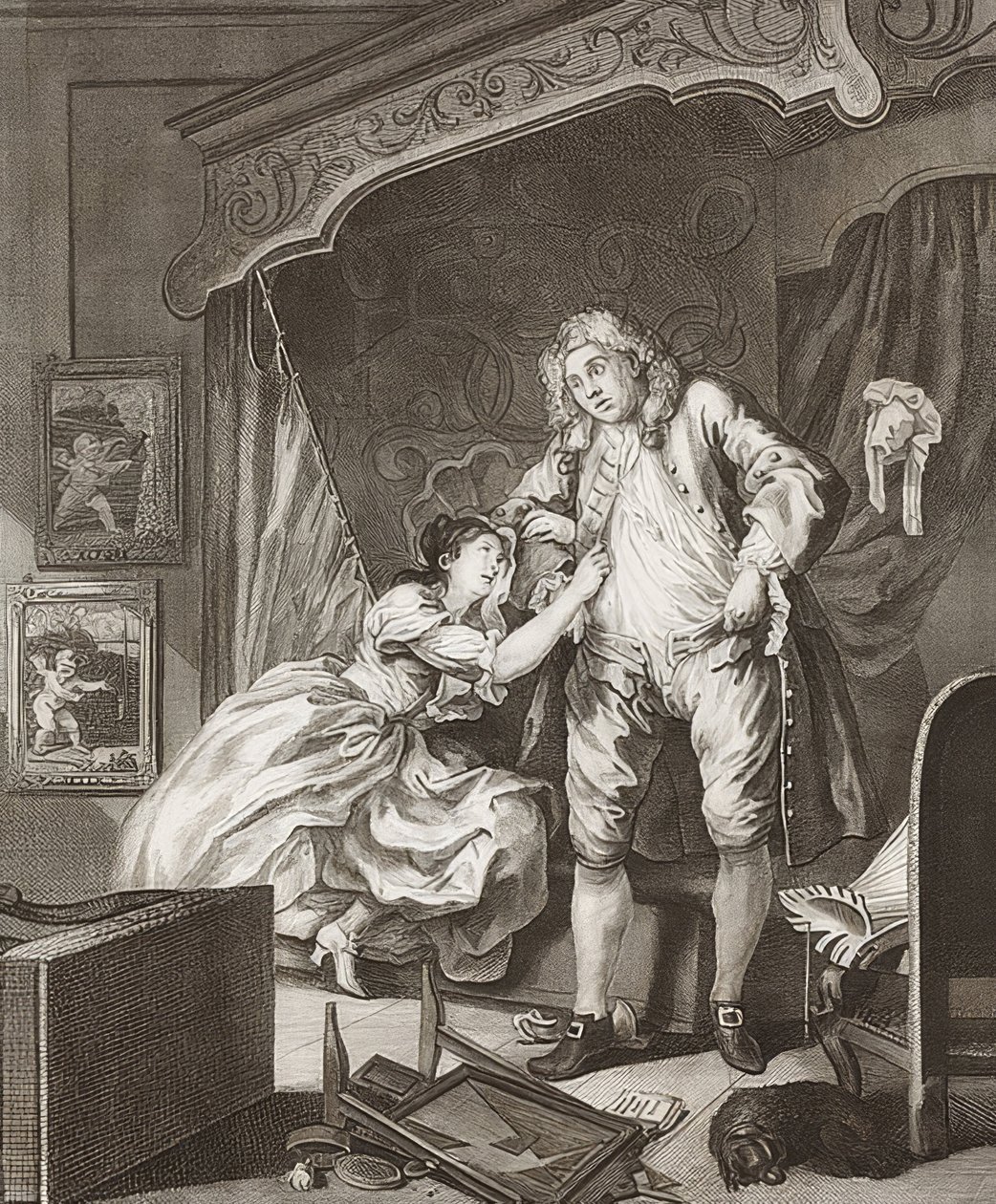 Two-Part Series: Before and After. Plate 2: After. 1736 by William Hogarth