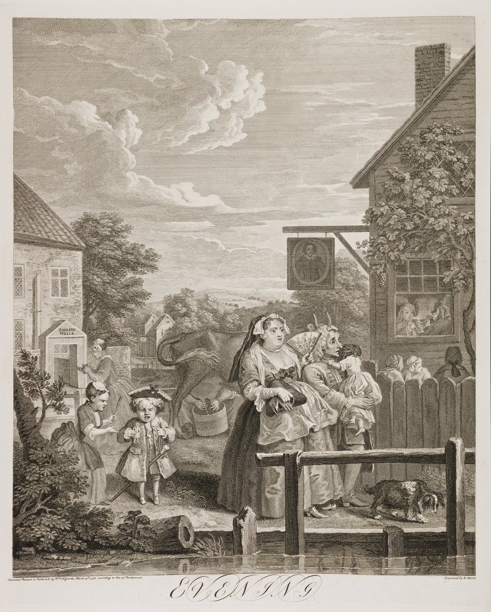 Four Times of the Day: Evening by William Hogarth
