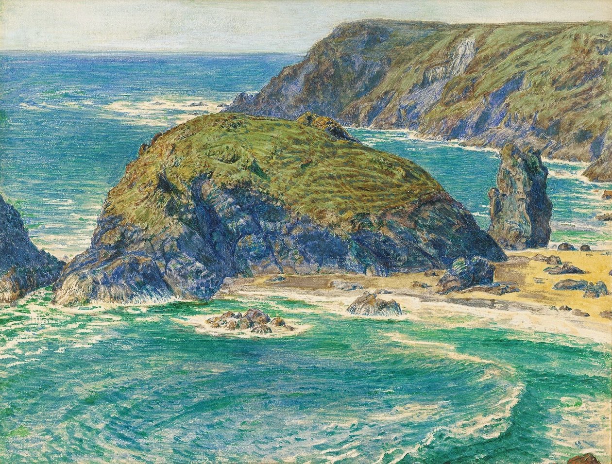 Asparagus Island, Kynance, Cornwall by William Holman Hunt