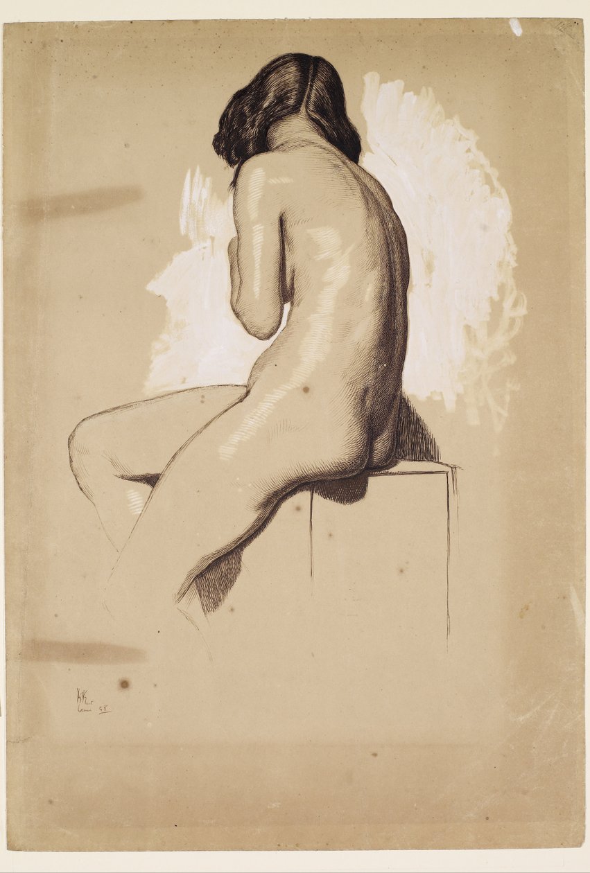 Female Nude - Study from Behind by William Holman Hunt