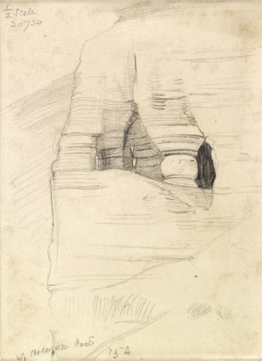 Rocks at Wady Zuara, the Dead Sea, 1854 by William Holman Hunt