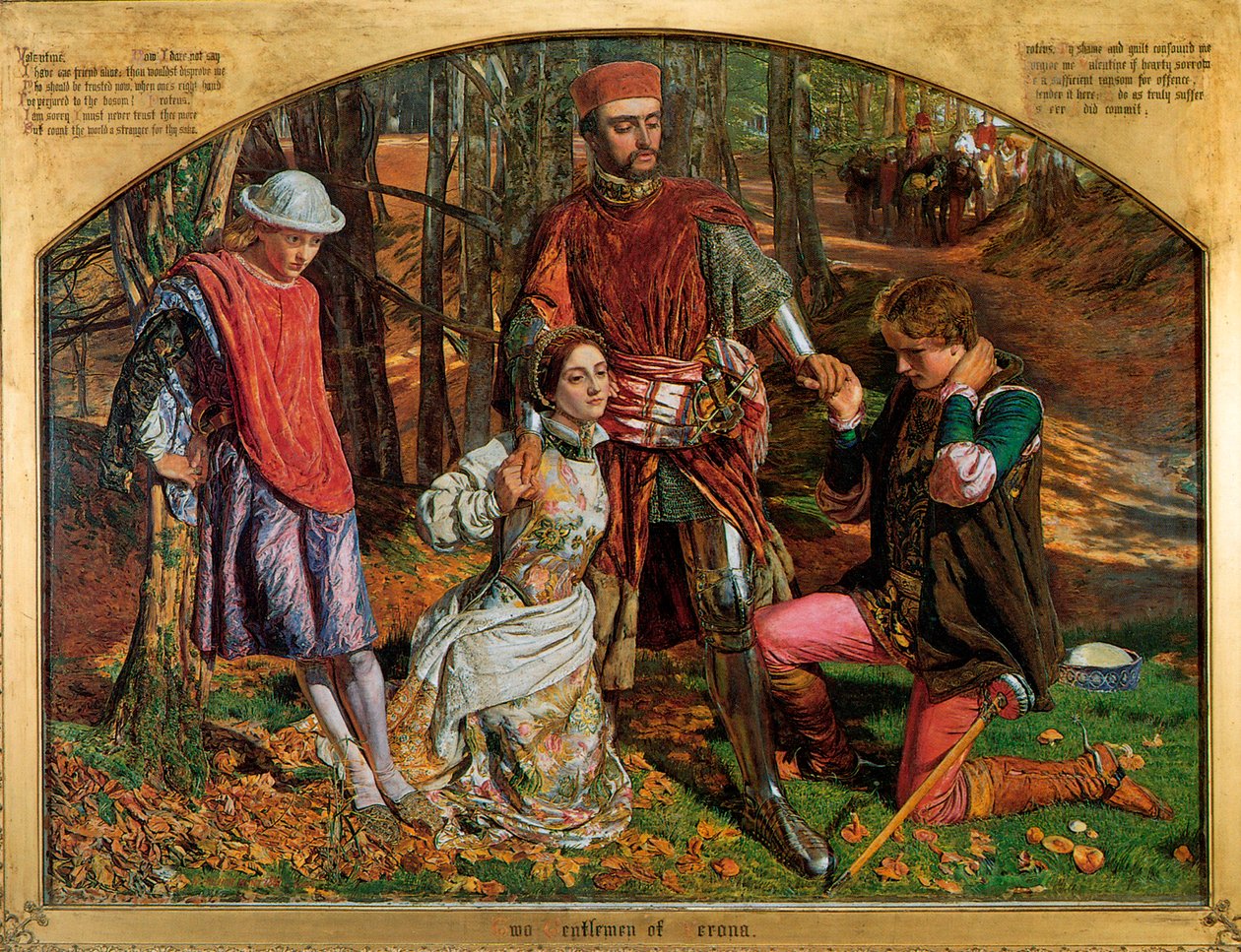 Valentine Rescuing Sylvia from Proteus, 1851 by William Holman Hunt