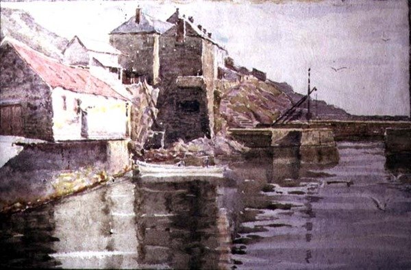 Harbour Entrance, Polperro by William Holt Yates Titcomb