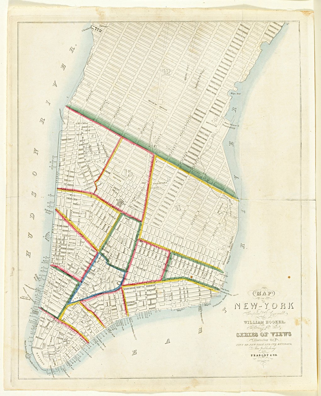Map of the City of New York [as far north as East 53rd Street], 1885 by William Hooker
