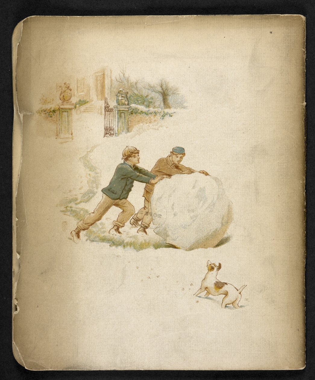 Children and a snowball. The Holiday Train: a song of 