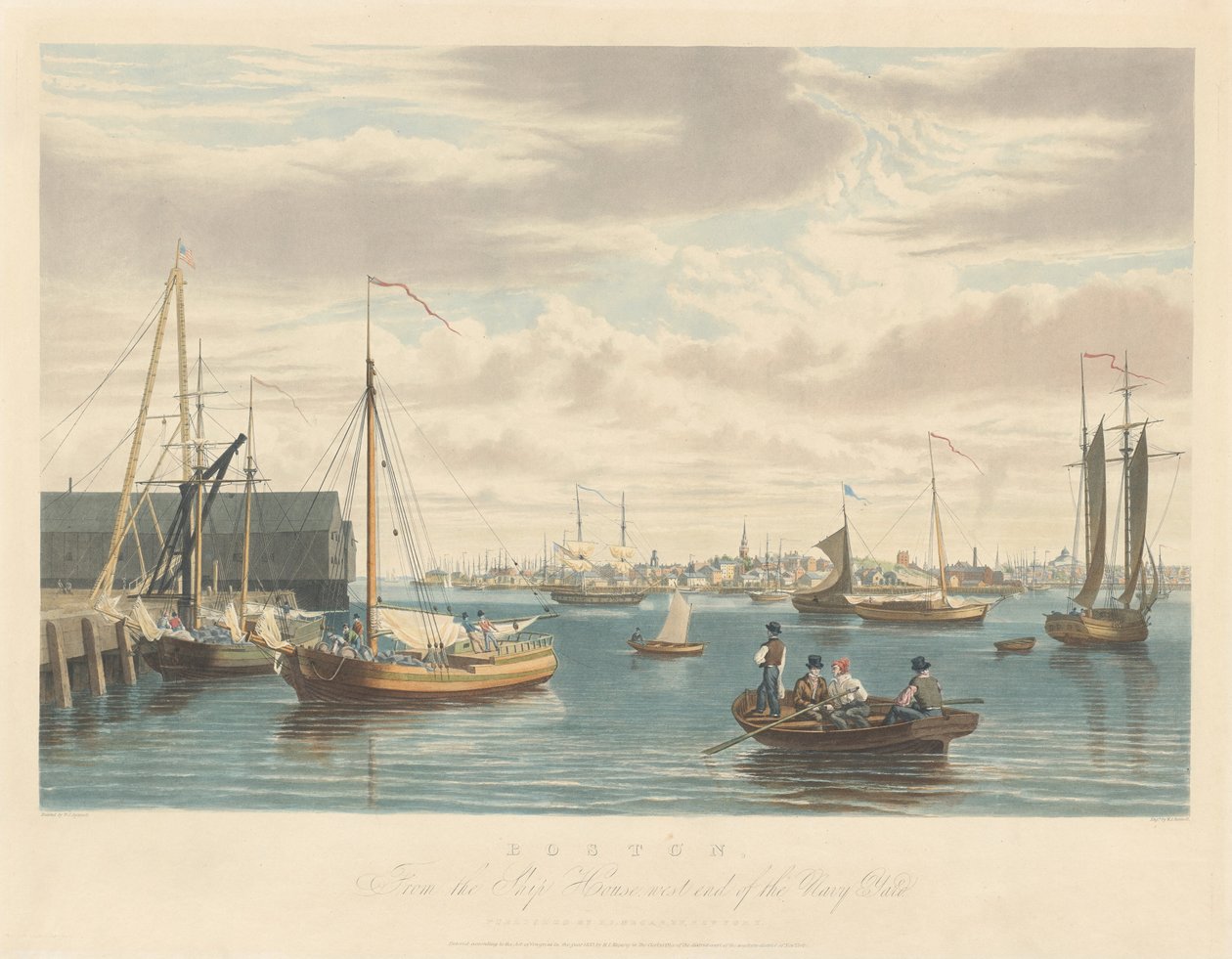 Boston: From the Ship House West End of the Navy Yard by William James Bennett